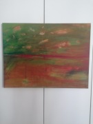 Piękny pejzaż, abstrakcja, złote refleksy, idealny na prezent