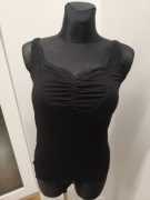 Czarny top Bodyflirt z koronką 38 M podkoszulka