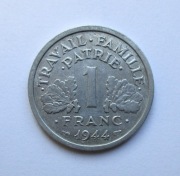 1 Frank 1944 r. Francja Vichy