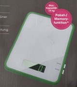 Waga elektroniczna 15kg na baterie paluszki 2x AAA podświetlany wyświetlacz