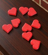 Mini Serca z Plastiku 10 szt na Walentynki Dekoracje DIY Upominki 20x18x5mm