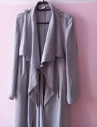 Wyprzedaż Płaszcz szary długi damski wiązanyroz.L wymiary opis 