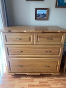 Komoda Lity Jasny Dąb styl Rustykalny 130x72,5x114