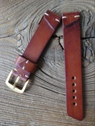 Pasek do zegarka 18 mm handmade skóra naturalna ręcznie robiony vintage 