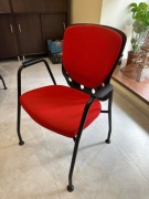 krzesła w kolorze czerwonym – zestaw 4