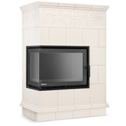 Piec kominek piecyk koza kaflowy ceramiczny obudowa kominkowa narożny PORTO