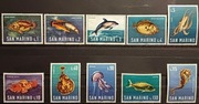 SAN MARINO Mi 869 - 878 ** - czysty - FAUNA  - RYBY