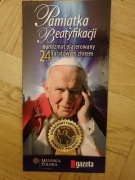 Pamiątka Beatyfikacji numizmat platerowany złotem