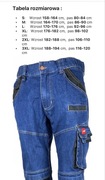 ART.MAS Spodnie robocze JEANS STRETCH jeansowe slimowane BHP ELASTYCZNE M