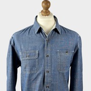 Koszula jeansowa Easy L granatowa denim 100% bawełna vintage casual