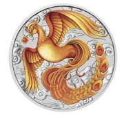 Srebrna moneta Phoenix Gold Kolor 1oz 2022 Perth Mint 1uncja 999 Ag Chinese