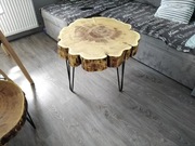 Stolik kawowy, Nocny z plastra drewna 