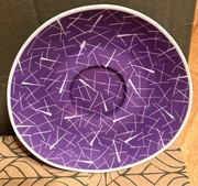 Fioletowy talerzyk pod filiżankę Wałbrzych PRL Pokornianka pikasiak