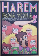 Andrzej Krajewski Harem pana Voka plakat 1971 RARE
