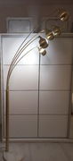 Designerska lampa podłogowa – mosiądz & marmur 5 kloszy
