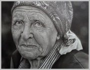 rysunek obraz grafika monokolor portret realizm 