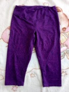 Fioletowe sportowe legginsy  Zella 36 geometryczny wzór jak nowe