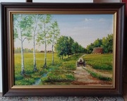 Obraz olejny na półótnie w ramie