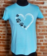 Koszulka „Serce i Łapki” T-shirt zwierzęta pies miłość