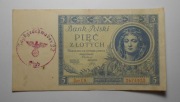 stary banknot 5 zł 1930 rzadki