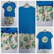 Nowy komplet t shirt, krótkie spodenki rozmiar 122 unisex zwierzeta