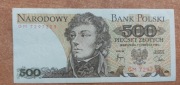 Banknot 500 zł z 1982r, Seria GM Stan!!!