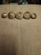 Guziki PKP z różnych okresów 10szt