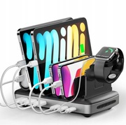 STACJA ŁADUJĄCA ALXUM 120W 6 PORTÓW USB C SZYBKIE ŁADOWANIE ŁADOWARKA