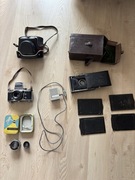 Aparat aparaty stare zestaw Exakta unitra tonsil Agfa mikrofon PRL vintage