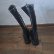 Damskie czarne buty sztuczna skóra długie rozmiar 40