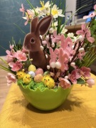 Wielkanocy stroik z zajączkiem