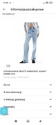 STRADIVARIUS PROSTE NIEBIESKIE JEANSY ZAMEK (44)
