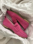Kennel & schmenger fuchsia suede loafers 36 mokasyny różowe