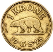 GRENLANDIA 1 korona 1926, KM# 8, VF, rzadka odmiana, patrz opis