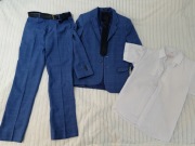 Garnitur z koszulą, paskiem i krawatem