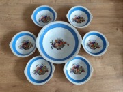 Zestaw miseczek do owoców, kompotierek, Chodzież, PRL, vintage