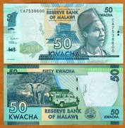 MALAWI 50 KWACHA 2020 UNC 