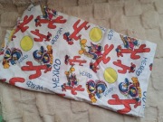 Stary materiał prl kaczor Donald bawełna vintage retro