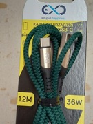 Kabel USB TYP-C  1,2 m zielony