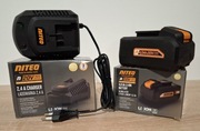 Akumulator NITEO 20V Max 4Ah z ładowarką, zalecany do mocnych narzędzi
