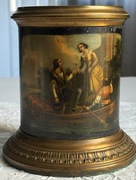 Rarytas antyk Biedermeier puszka na tytoń Niemcy początek XIX wieku metal