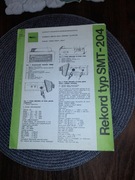 INSTR. SERWISOWA  radioodbiornika samochodowego "REKORD SMT-204"