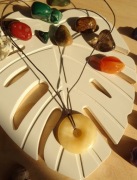 Wisiorek z kamieniem Aragonit żółty