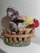 Kogut kura figurka porcelana biskwitowa 