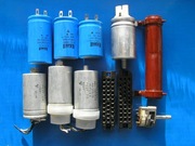 Kondensatory bipolarne, elektrolityczne, rez. drutowy itp. z czasow PRL.