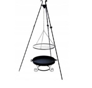 GRILL OGRODOWY PODWIESZANY trójnóg średnica fi70cm