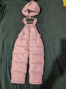 Spodnie narciarskie dla dziewczynki liliowe 98 nowa czapka Reserved 