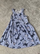 Sukienka H&M motyle niebieska 110 116