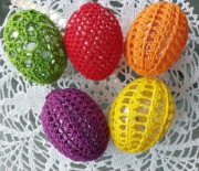 Jajka szydełkowe 5 sztuk zestaw nr 9