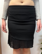 Spódnica z plisami na gumce czarna do kolan spódniczka Savida rozmiar L 40